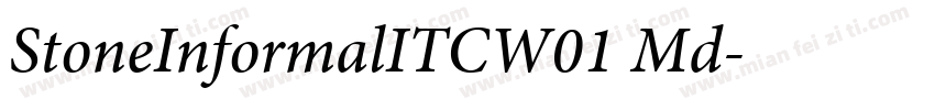 StoneInformalITCW01 Md字体转换